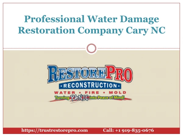 Professional Water Damage Restoration Company Cary NC