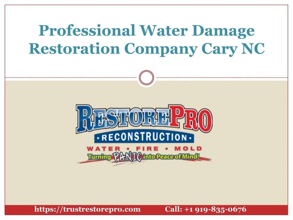 professional water damage restoration company