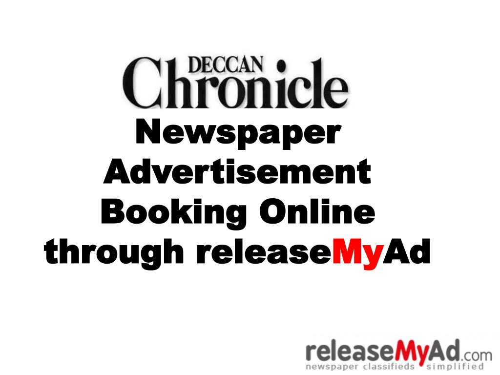 newspaper advertisement booking online through release my ad