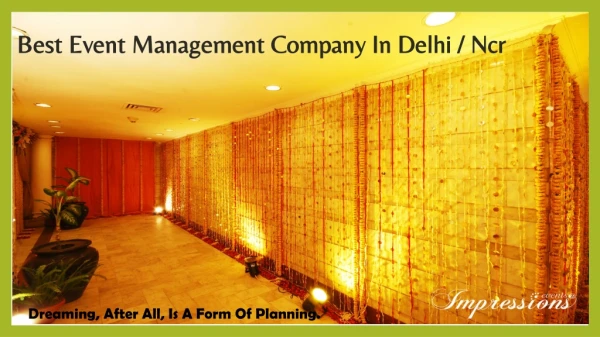 Best Event Management company in delhi ncr