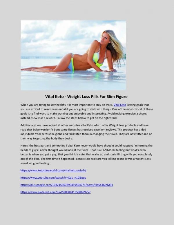 Vital Keto - Weight Loss Pills For Slim Figure