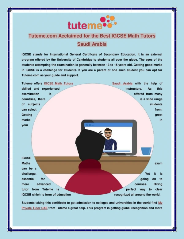 IGCSE Math Tutors Saudi Arabia