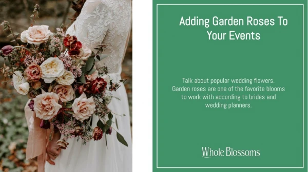 Add Garden Roses to Beautify Your Wedding Decor