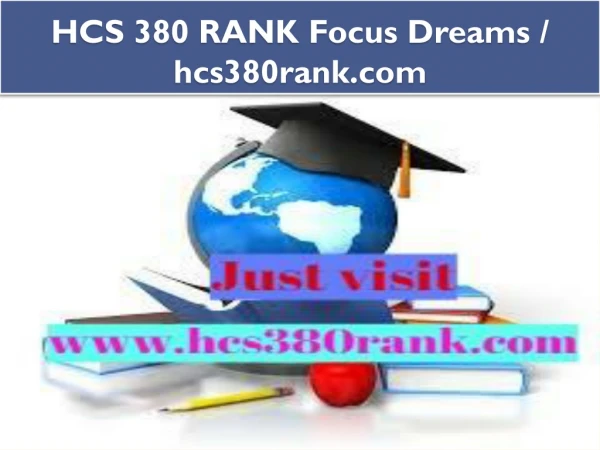 HCS 380 RANK Focus Dreams / hcs380rank.com
