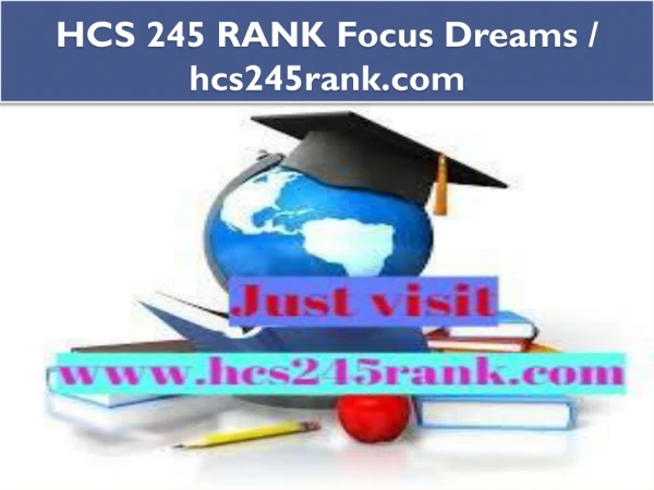 HCS 245 RANK Focus Dreams / hcs245rank.com