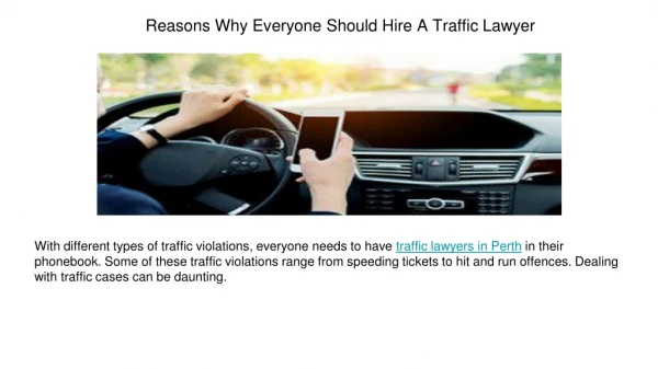 Traffic Lawyers Perth