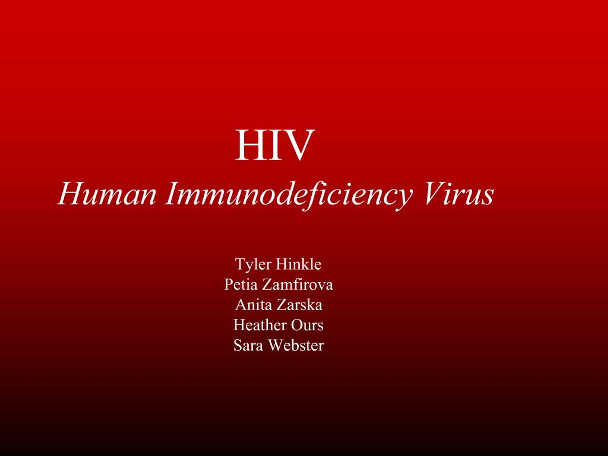 PPT - HIV Human Immunodeficiency Virus PowerPoint Presentation, free ...