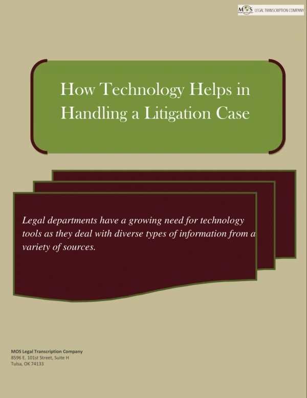 How Technology Helps in Handling a Litigation Case