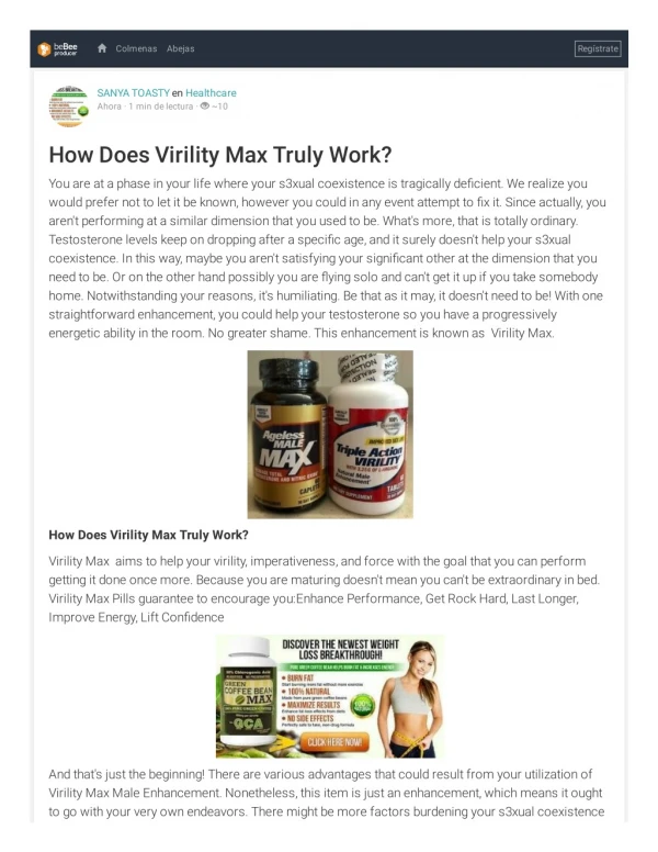 The Most Effective Method To Use Virility Max
