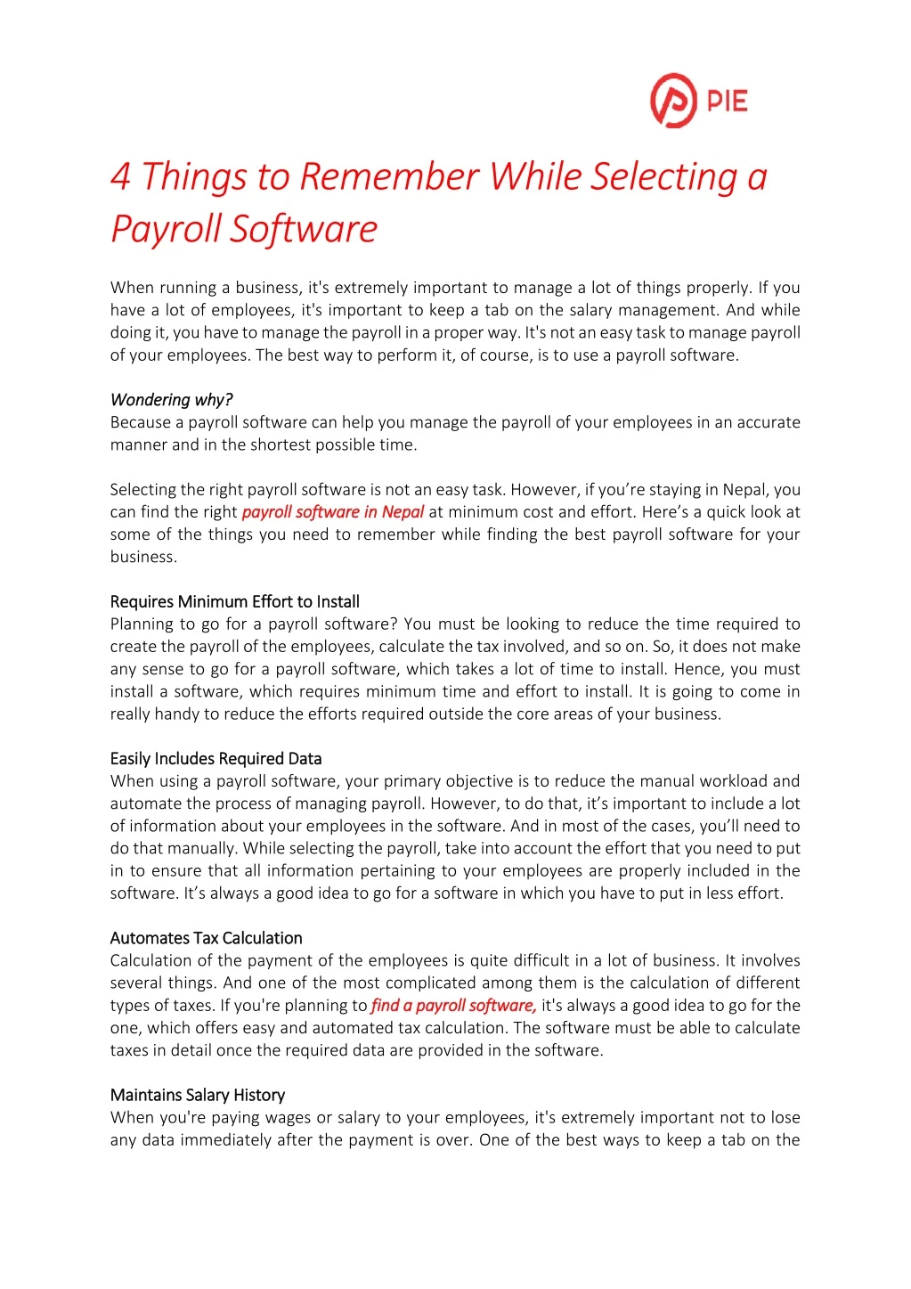 4 things to remember while selecting a payroll