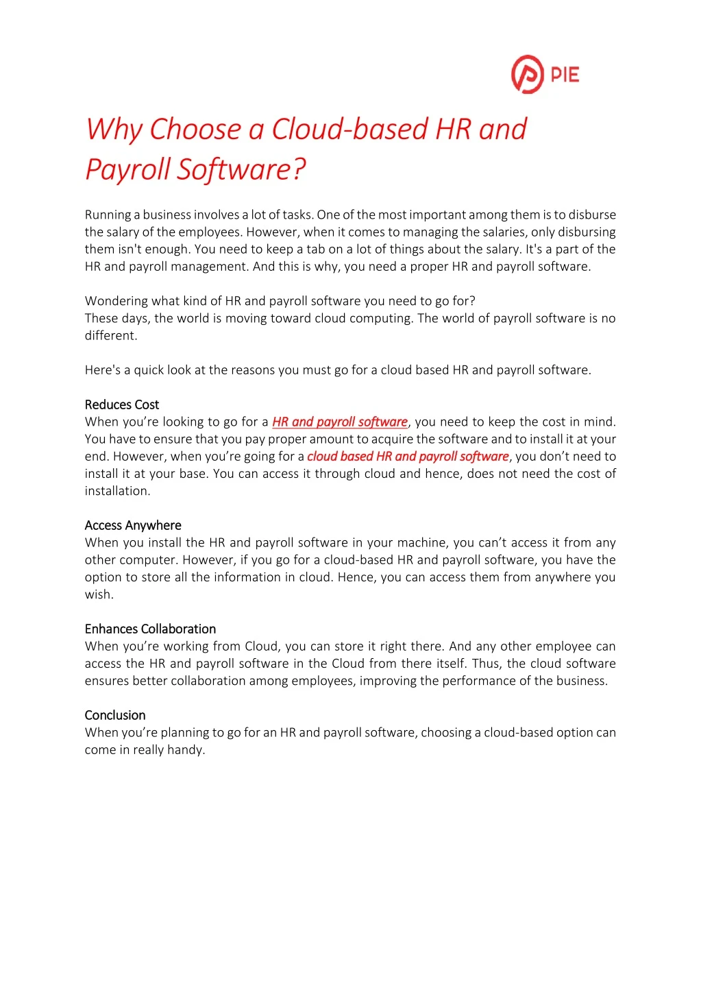 why choose a cloud based hr and payroll software