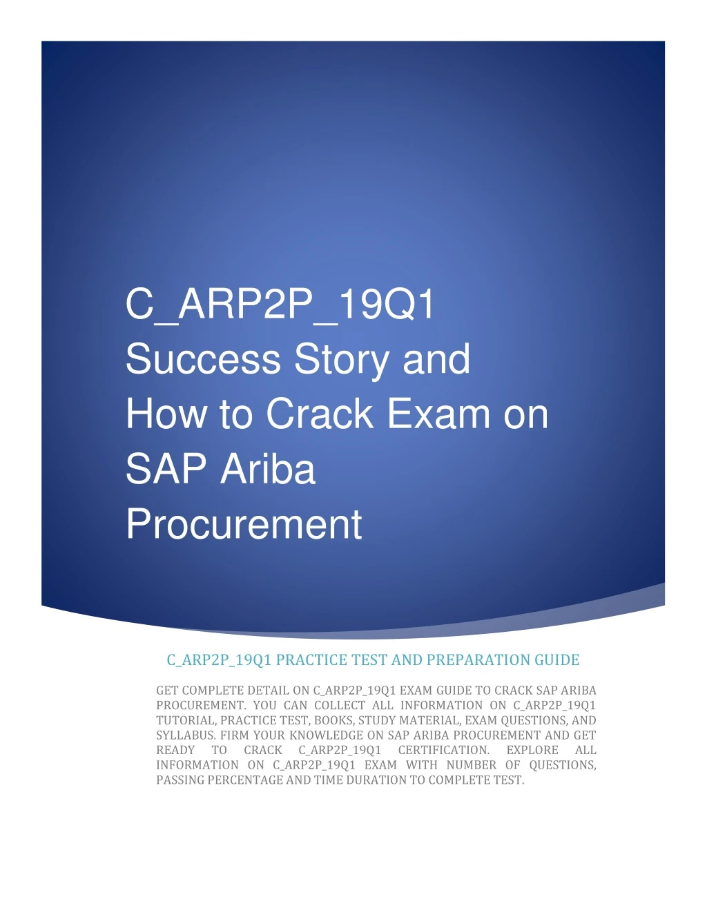 c arp2p 19q1 success story and how to crack exam