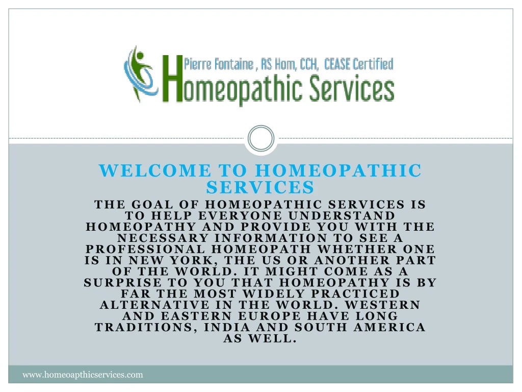 welcome to homeopathic services the goal