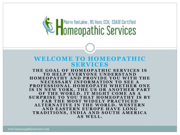 Homeopathic Services - Pierre Fontaine