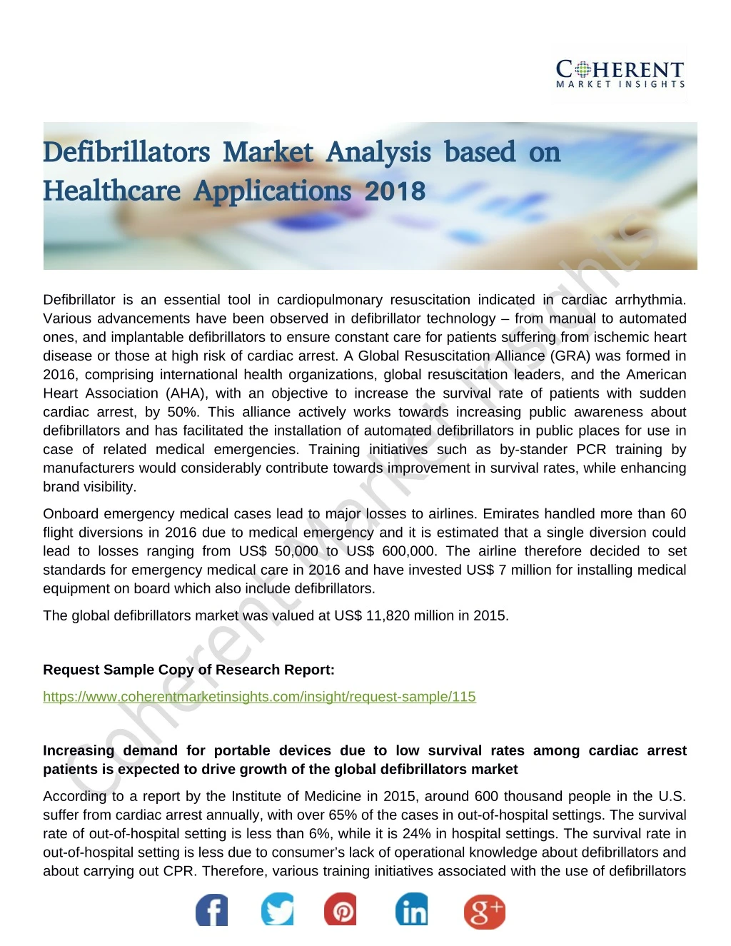 PPT Defibrillators Market Outlook Key Vendors Growth Factors And Market Share Forecast