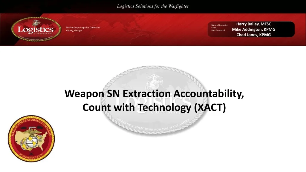 weapon sn extraction accountability count with technology xact