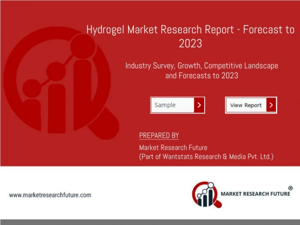 Hydrogel Market 2019 | Global Industry Share, Segments & Key Drivers, 2023