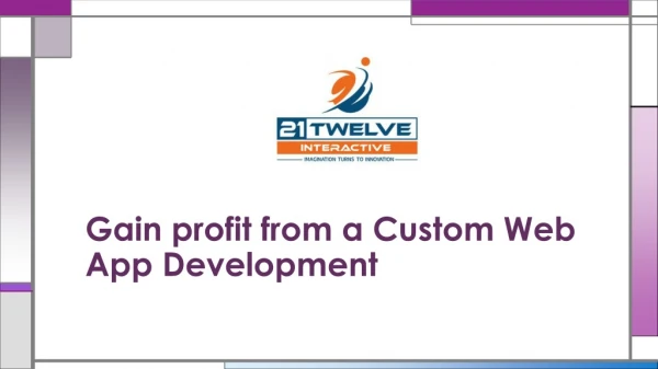 How can you gain profit from a custom web application development