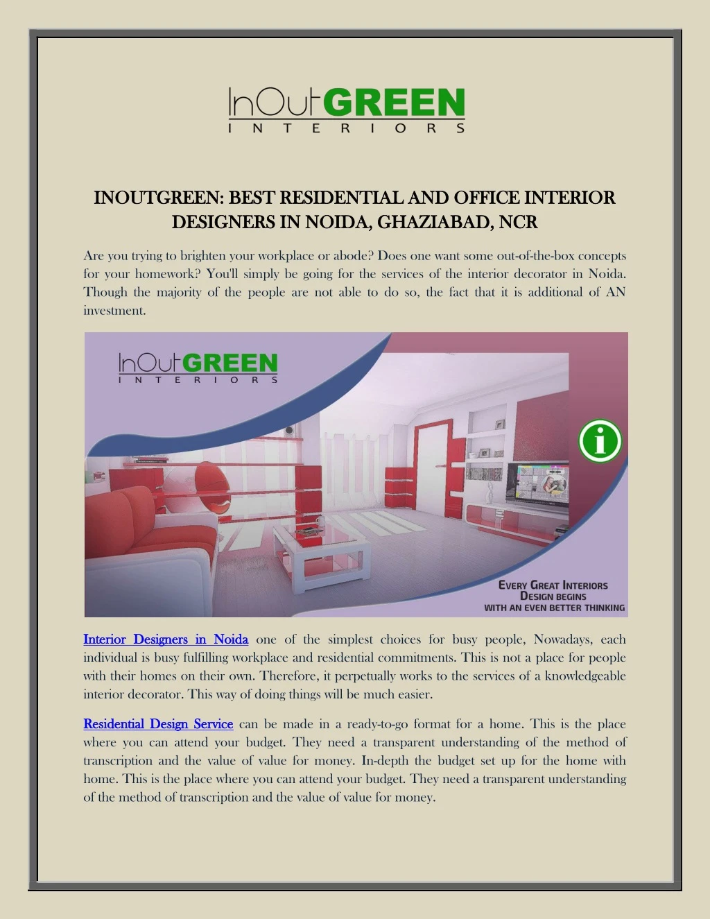 inoutgreen best residential and office interior