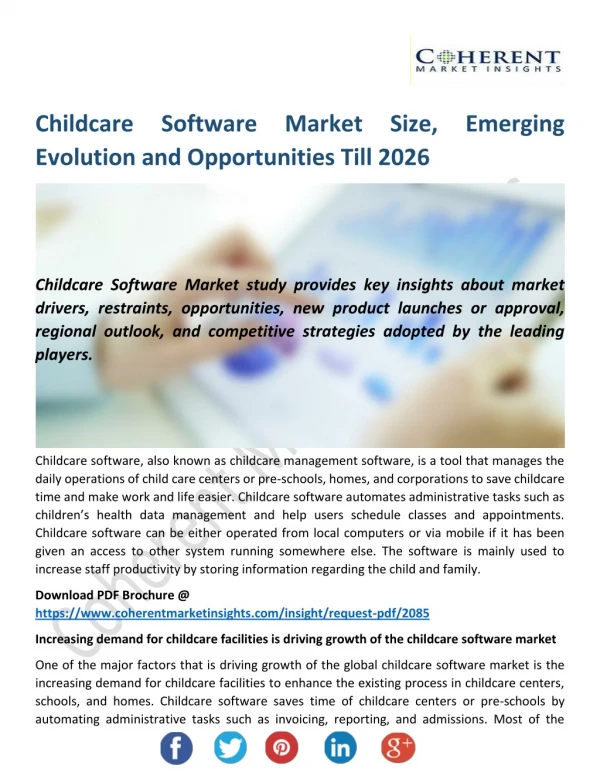 Childcare Software Market Size, Emerging Evolution and Opportunities Till 2026