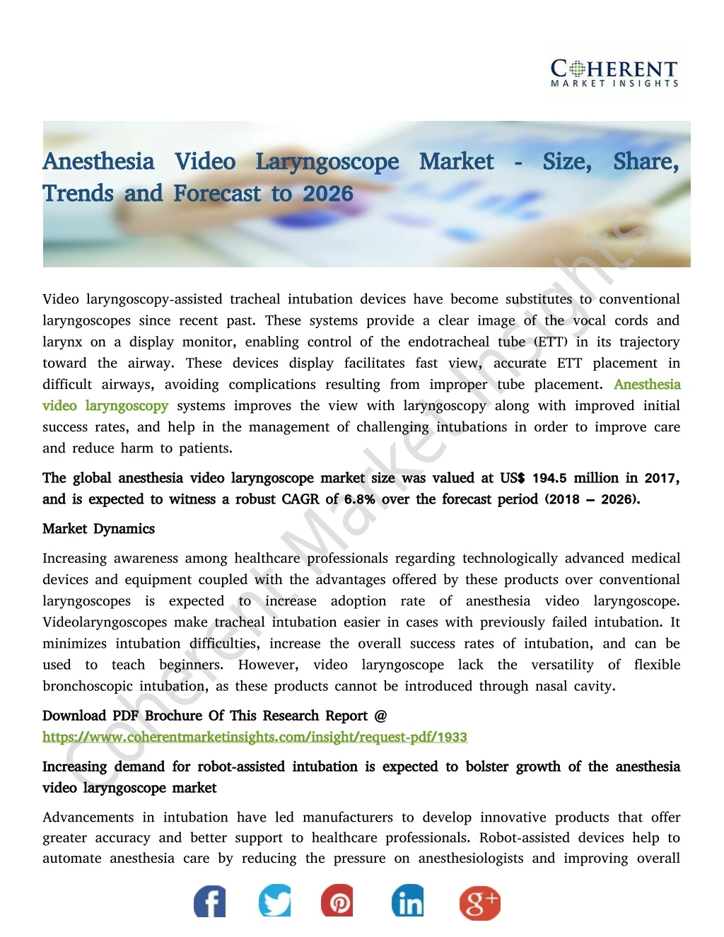 anesthesia video laryngoscope market size share