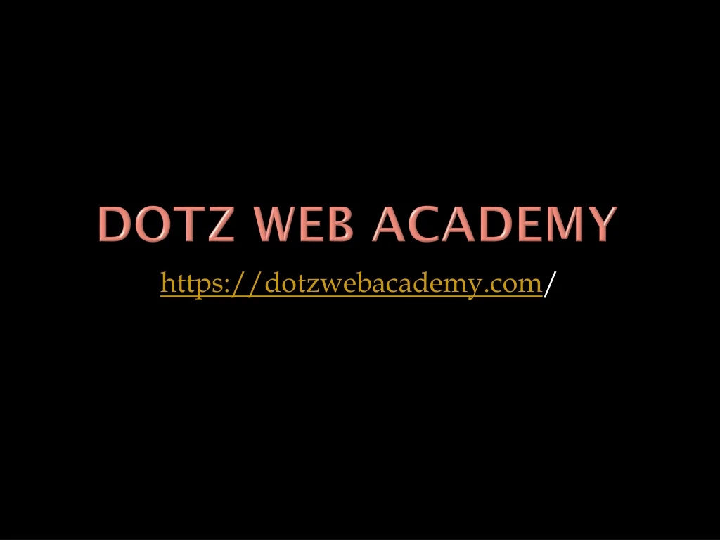dotz web academy