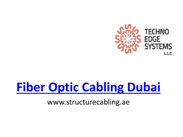 Fiber Optic Cabling System in Dubai - Techno Edge Systems LLC