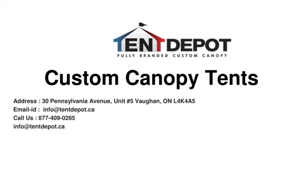 Custom canopy tent