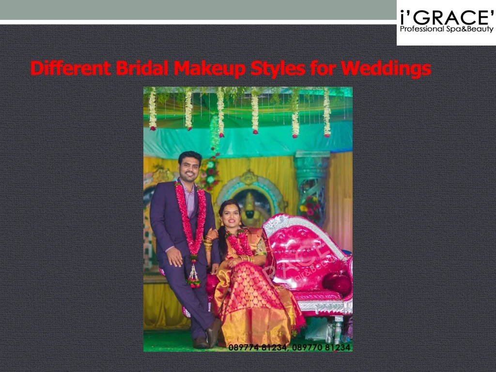 different bridal makeup styles for weddings