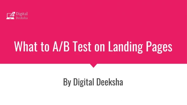 How To Test Your Landing Pages
