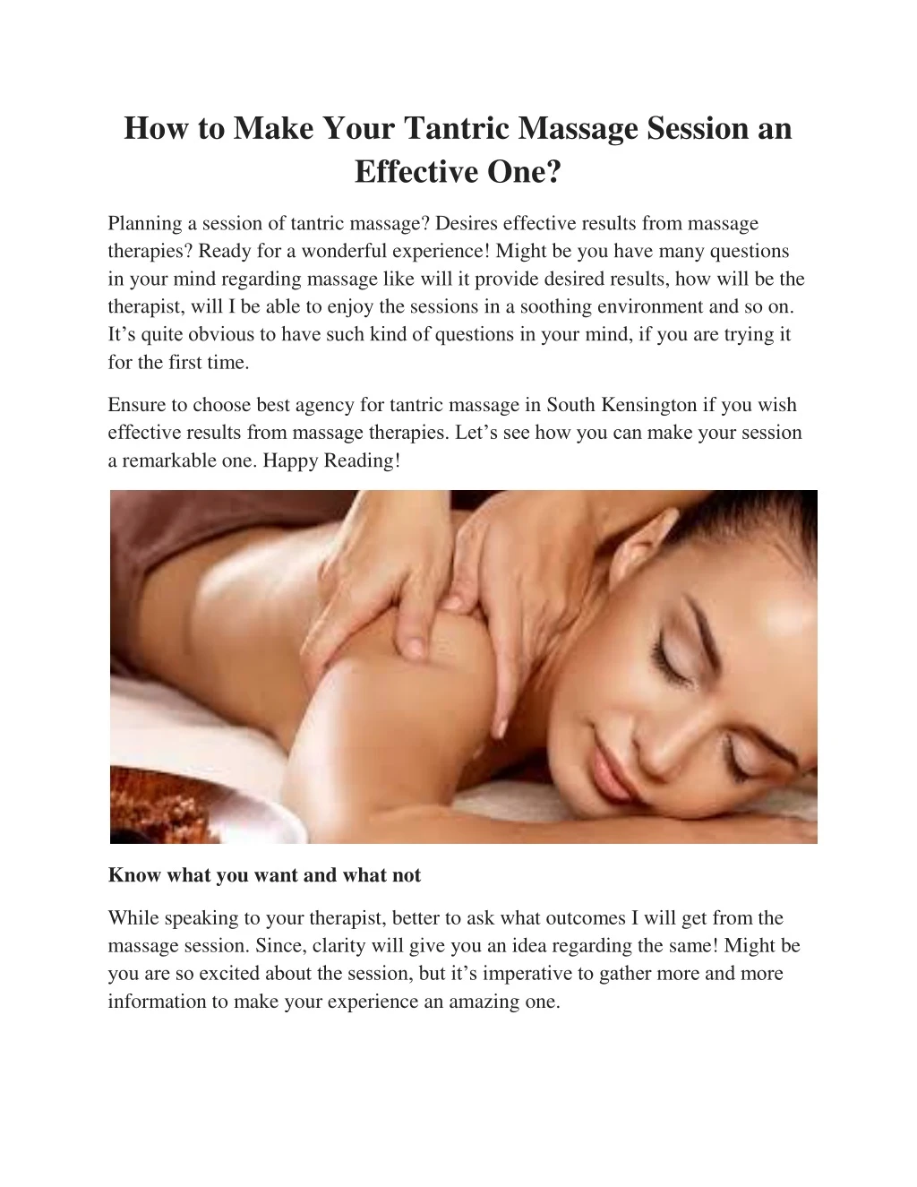 how to make your tantric massage session