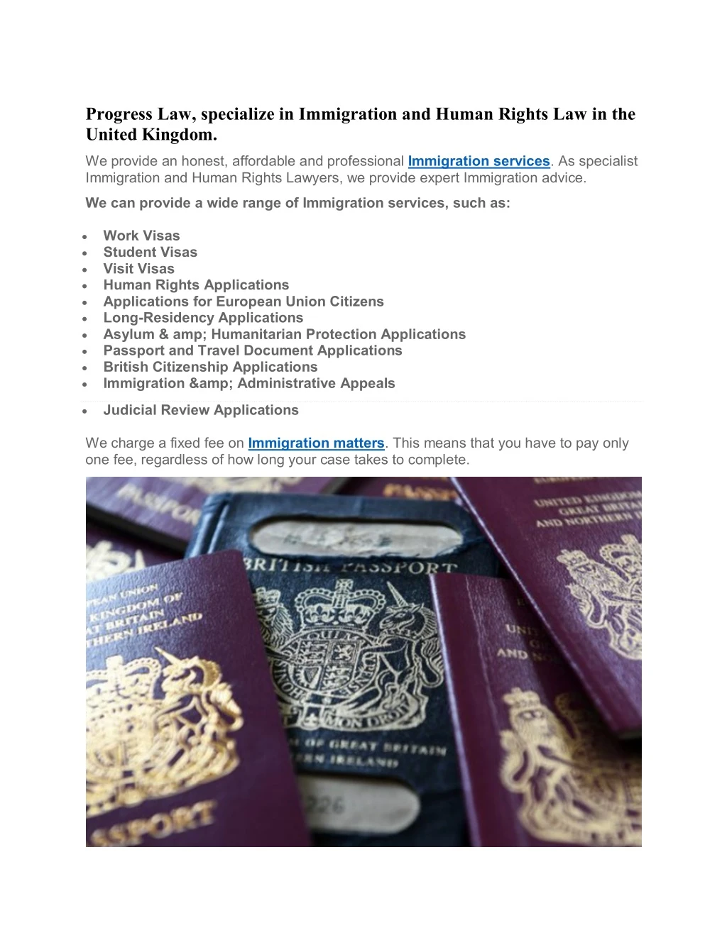 progress law specialize in immigration and human