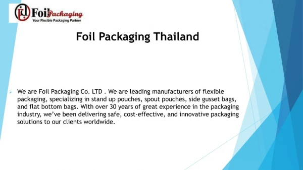 manufacturers of flexible packaging products like bags and pouches