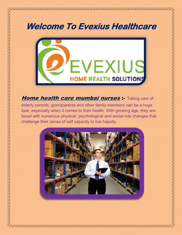 Nursing Care Services, Home Health Care Agency - www.evexiushealthcare.com