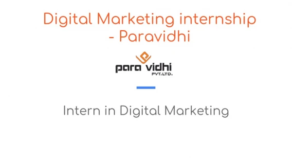 digital marketing internship near me