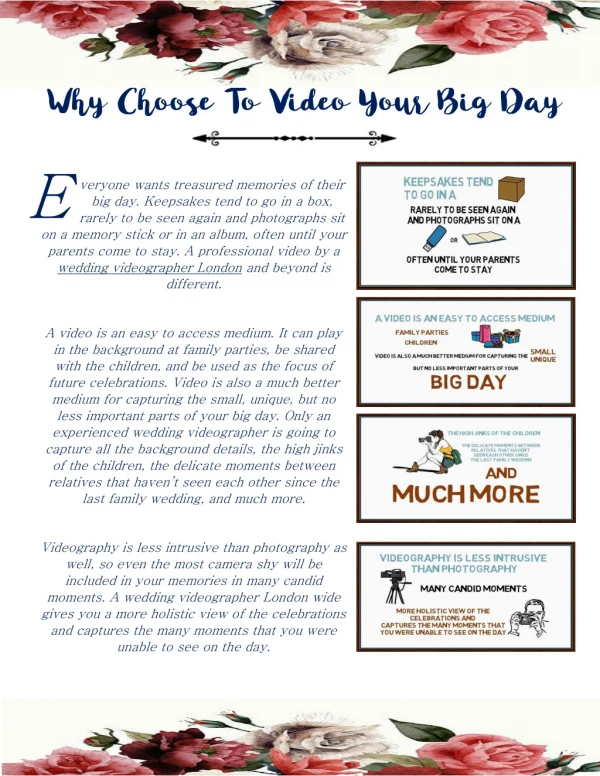 why choose to video your big day