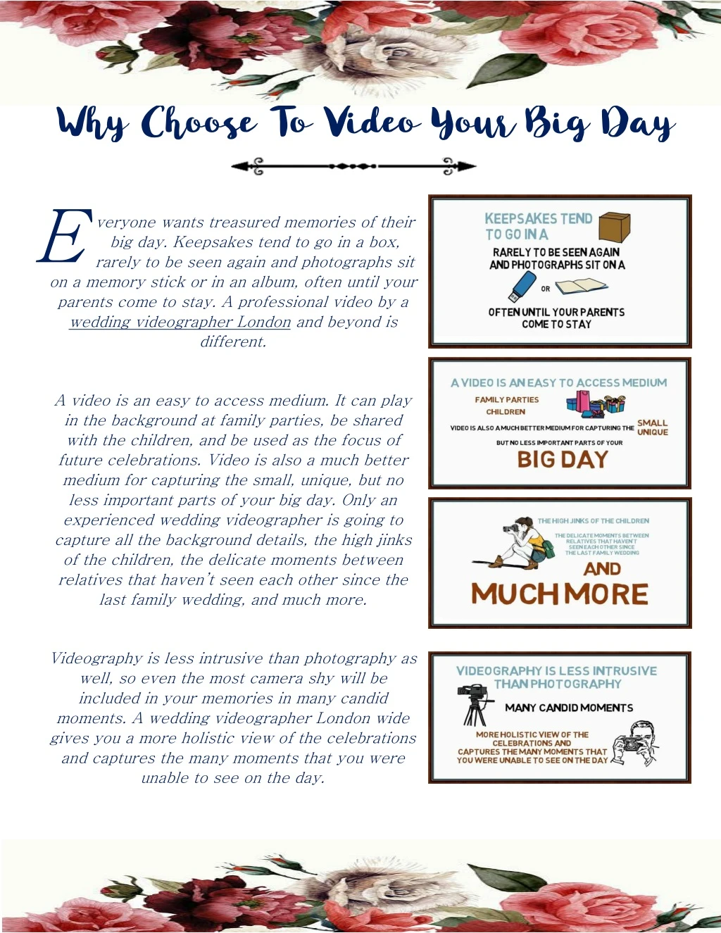 why choose to video your big day