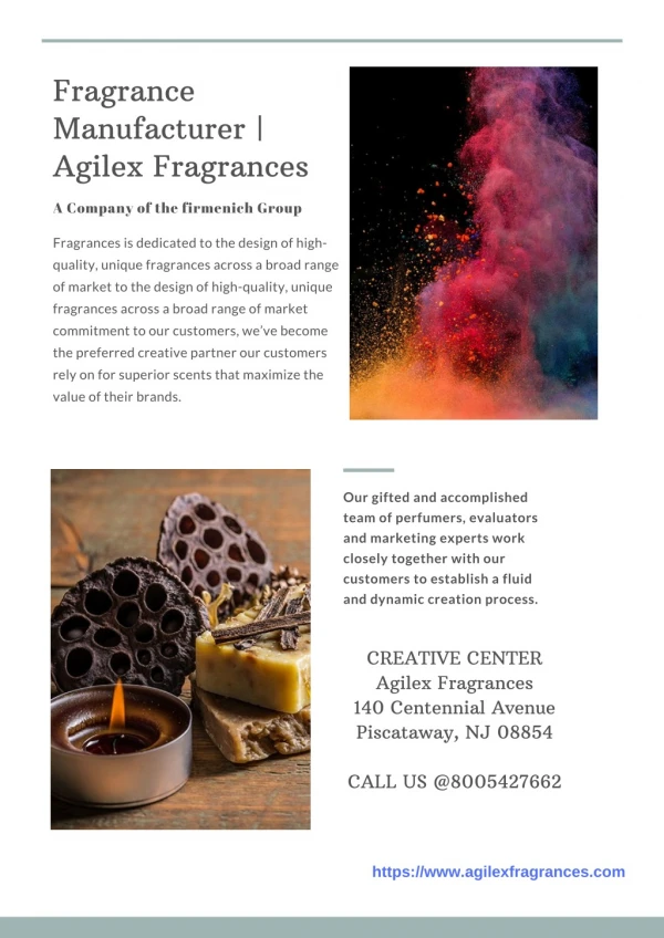 Fragrance Manufacturer | Agilex Fragrances