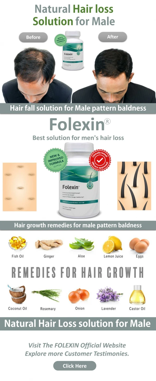 Hair Fall Solution for Male pattern baldness