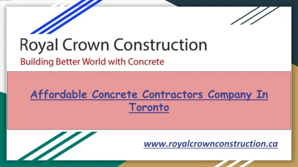 Affordable Concrete Contractors Company In Toronto