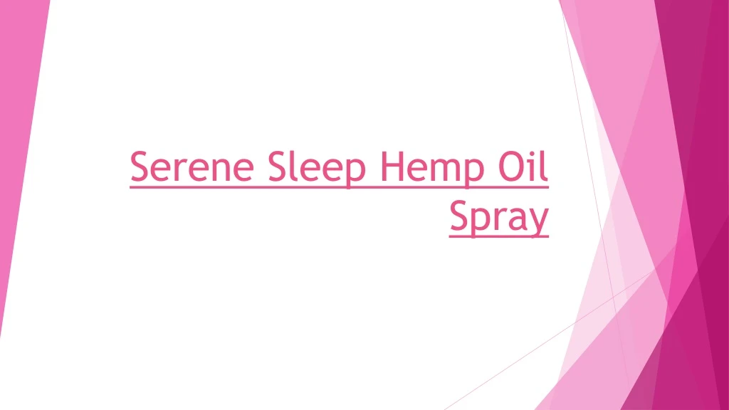 serene sleep hemp oil
