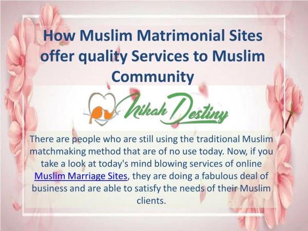 Enjoy Muslim Matrimonial Sites Services