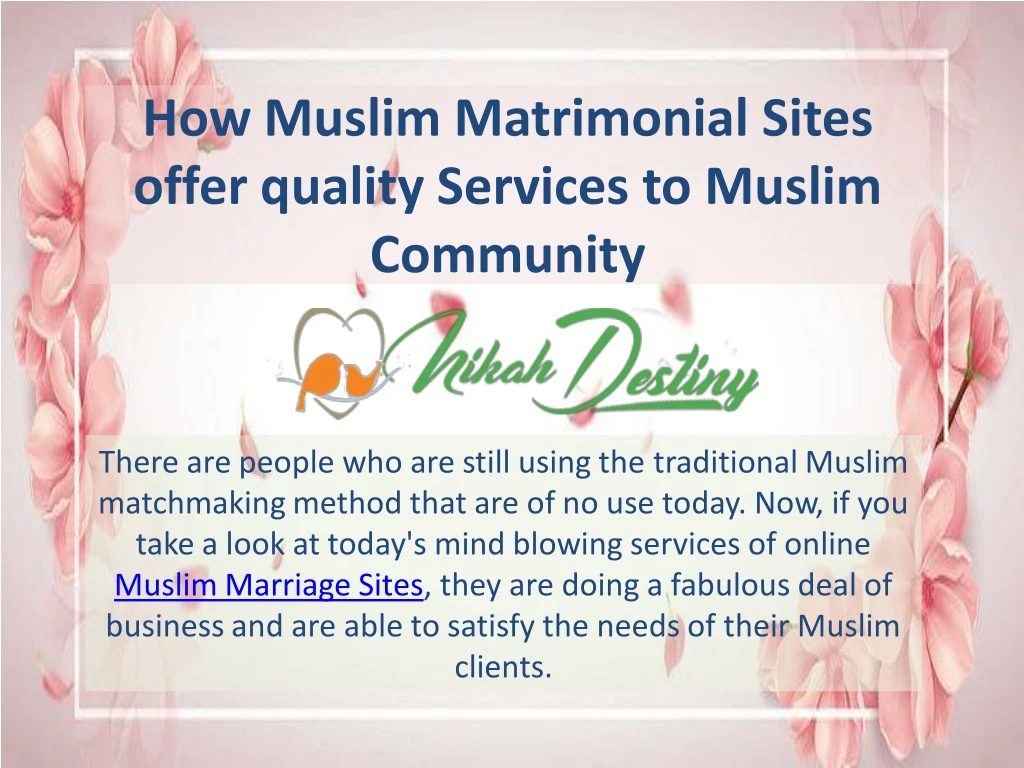 how muslim matrimonial sites offer quality