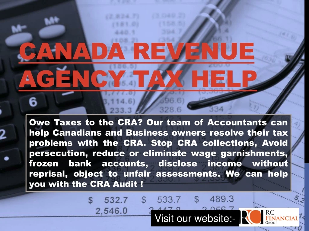 canada revenue agency tax help