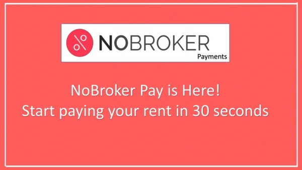 NobrokerPayrent - Pay rent with credit card