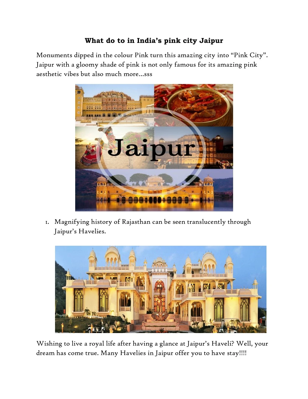 what do to in india s pink city jaipur