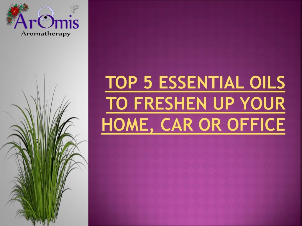 top 5 essential oils to freshen up your home car or office