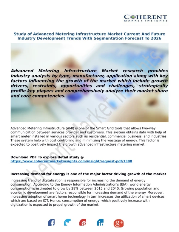 Study of Advanced Metering Infrastructure Market Current And Future Industry Development Trends With Segmentation Foreca