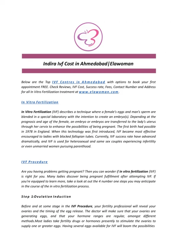 indira ivf cost in ahmedabad elawoman