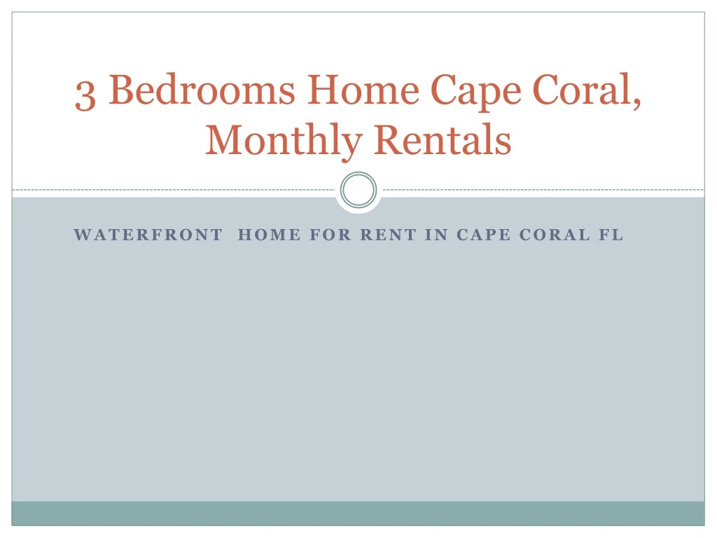 3 bedrooms home cape coral monthly rentals